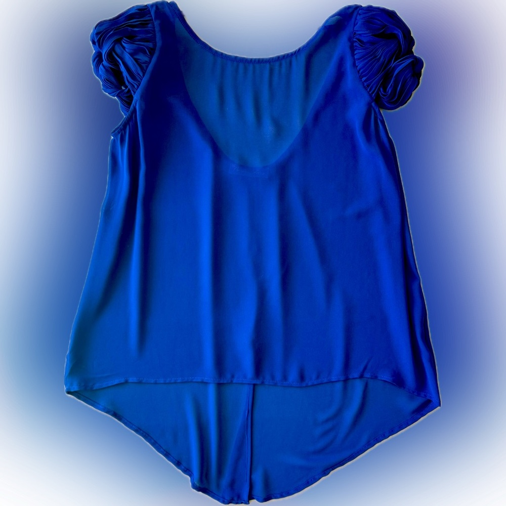 Blue short sleeve blouse